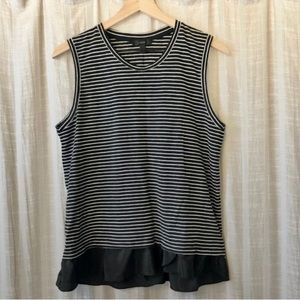 Striped peplum tank top